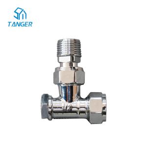 Buy cheap 10mm Chrome Angled Radiator Valve And Lockshield Towel Thermostatic Shut Off  Steam from wholesalers