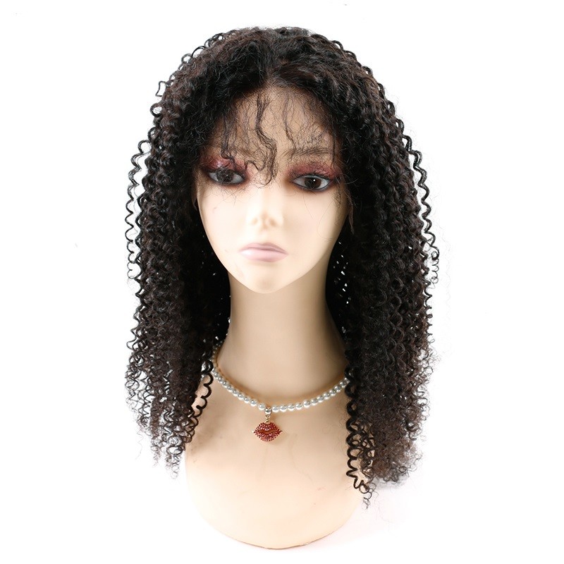 Wholesale Kinky Curly Front Lace Wigs , Lace Front Full Wigs Human Hair 8A Grade from china suppliers