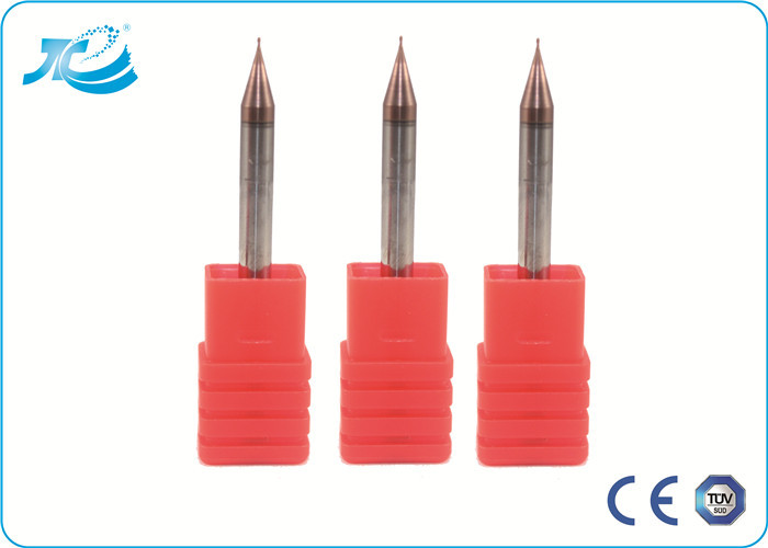Wholesale 2 Flute Mirco Diameter CNC Ball Nose Endmill , Carbide Cutting Tools Tungsten from china suppliers
