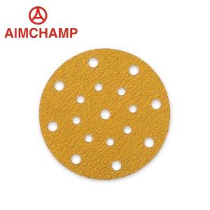 Wholesale 5inch 120 Grit Aluminum Oxide Round Sanding Disc Adhesive PSA Hook Loop Velcro from china suppliers