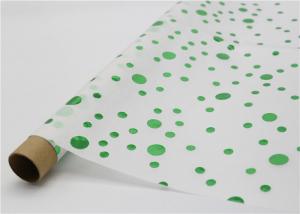 Wholesale Metallic Green Dots Patterned Tissue Paper Wax On The Paper Surface from china suppliers
