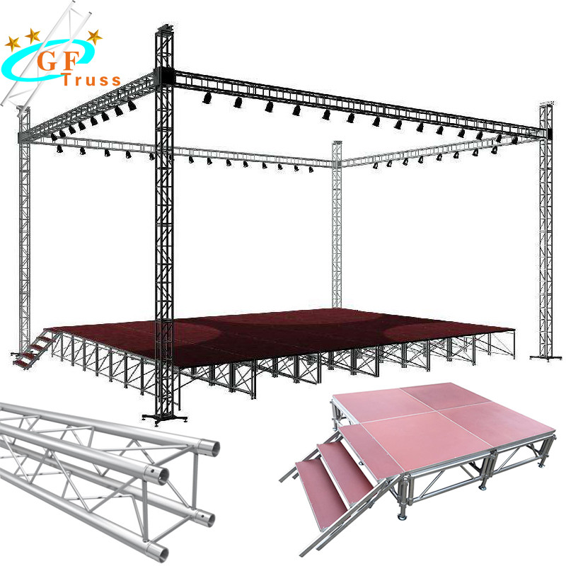 Wholesale Outdoor Events Portable Aluminum Stage For Truss Roof Systems from china suppliers
