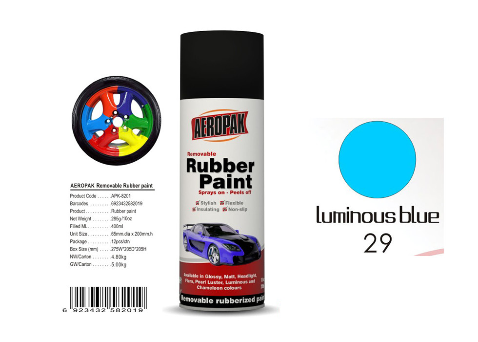Wholesale 0.4L Peelable Automotive Paint Quick Drying With Luminous Blue Color from china suppliers