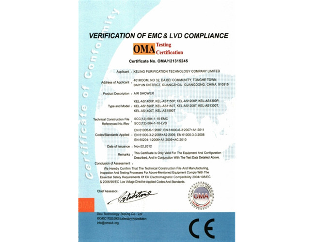 KeLing Purification Technology Company Certifications