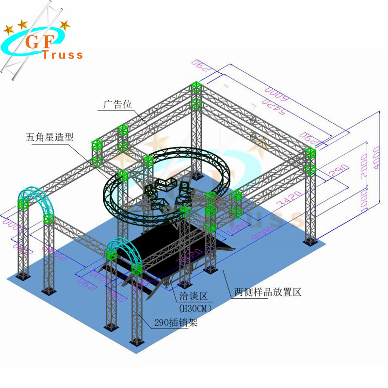 Wholesale 6082 Square Goal Post Truss For DJ Tradeshows Stage from china suppliers