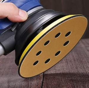 Wholesale 5" Gold Sanding Discs 8Hole Hook and Loop Sandpaper Woodworking or Automotive from china suppliers