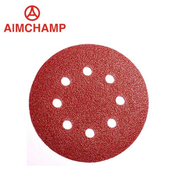 Wholesale 800 Grit Sandpaper Discs 5 Inch 125mm Hook And Loop Sanding Pad Red from china suppliers