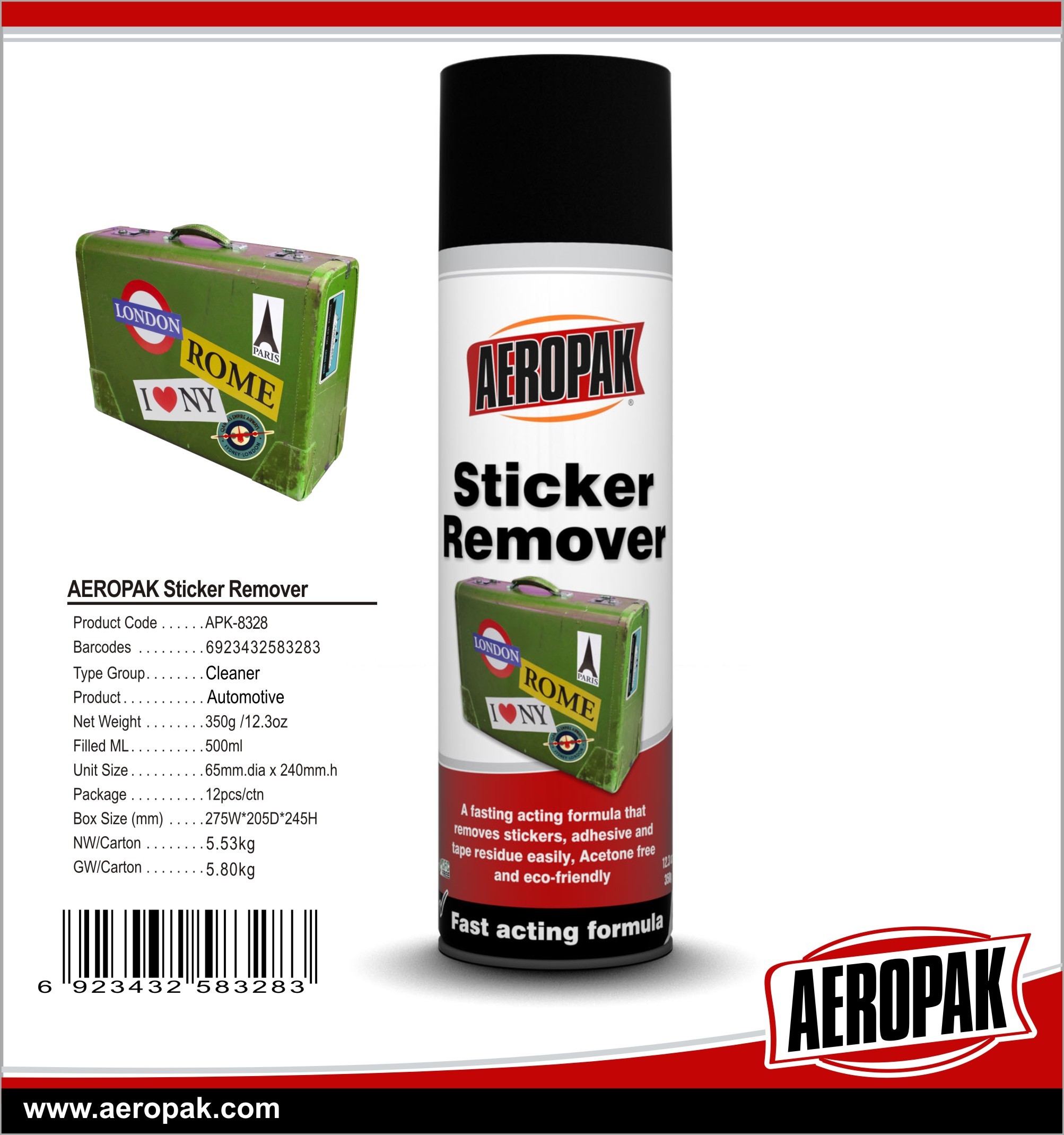Wholesale Aeropak 500ml Sticker Remover from china suppliers