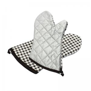 Wholesale Silver Coating Cotton Cloth Oven Gloves Double Faced Heat Resistant For Baking from china suppliers