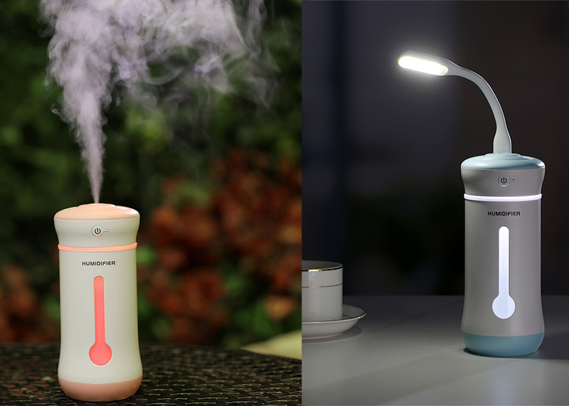 3-In-1 LED fan humidifier  / portable home  air humidifier air purifier / usb air cleaner humidifier