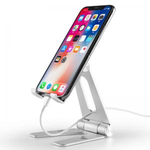 Wholesale COMER Rotation metallic cell phone holder desk double adjustable angle mobile tabletop stand from china suppliers