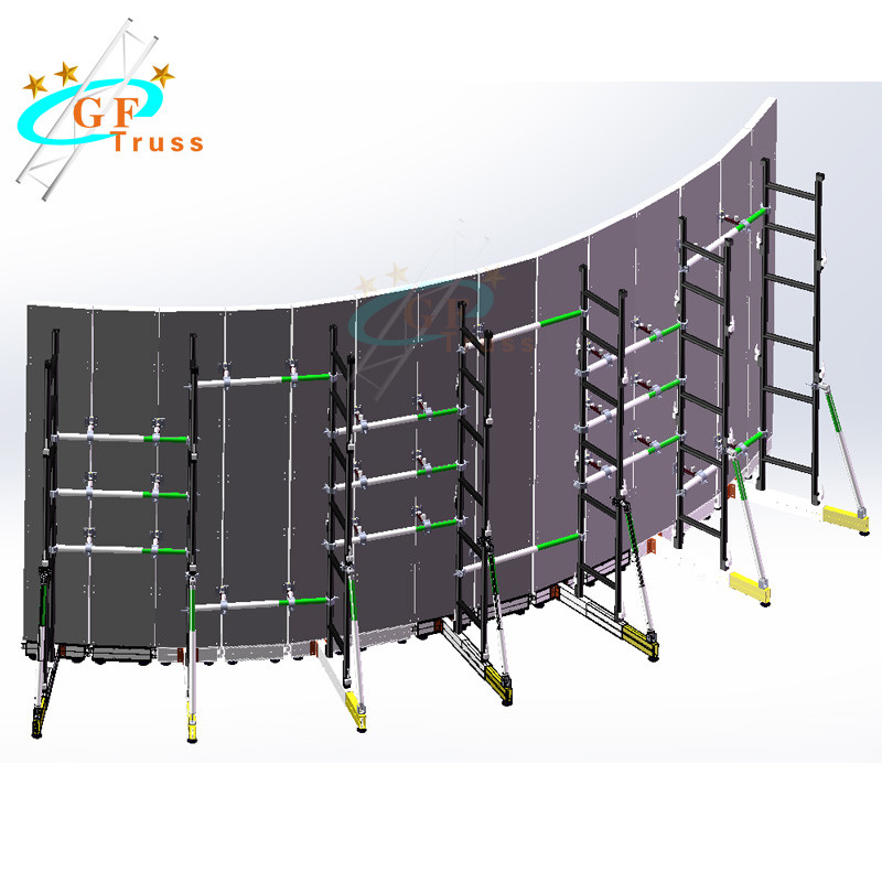 Wholesale Curved LED Screen Wall Group Support Truss System For Cabinets from china suppliers