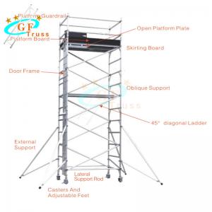 Wholesale 12m Height Telescopic Mobile Aluminum Scaffold Tower from china suppliers