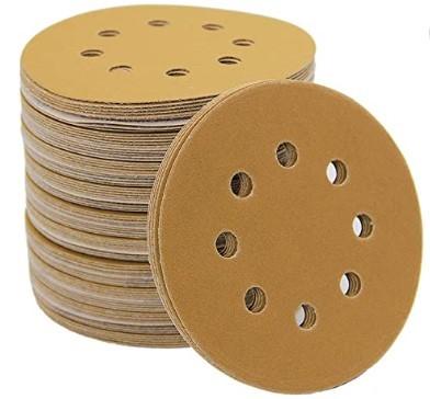 5inch 120 Grit Aluminum Oxide Round Sanding Disc Adhesive PSA Hook Loop Velcro