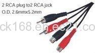 Wholesale Audio & Video Cables 2RCA PLUG TO 2 RCA JACK from china suppliers