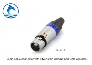 Wholesale 4 Pin XLR Connector XLR Audio Connector LC4FX XLR Panel Mount Female Connector from china suppliers