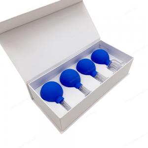 Wholesale 4 Pieces Glass Facial Cupping Set-Silicone Vacuum Suction Massage Cups Anti Cellulite Lymphatic Therapy Sets for Eyes from china suppliers