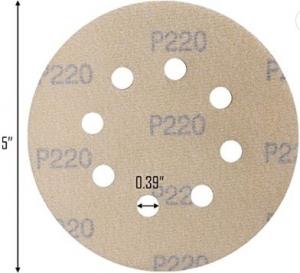 Wholesale 5inch 120 Grit Aluminum Oxide Adhesive PSA Sanding Disc Hook And Loop velcro from china suppliers