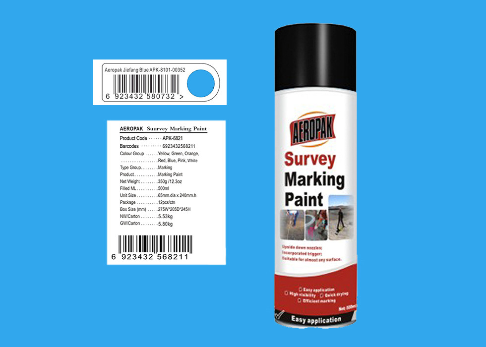 Wholesale ROHS Survey Marking Paint Jiefang Blue Color For Concrete 99 % Spray Rate from china suppliers