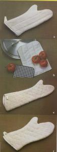 Wholesale High Heat Kitchen Microwave Oven Towel Gloves Milk Color Steam Stopping from china suppliers