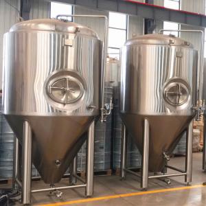 Wholesale New design 2000L Cooling jacket conical fermenter equipment beer fermentation tank for beer brewing from china suppliers