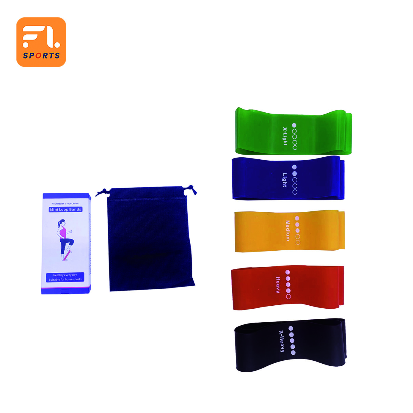 Wholesale Tpe Latex Silicone Mini Yoga Resistance Loop Bands Elastic 600*50mm from china suppliers