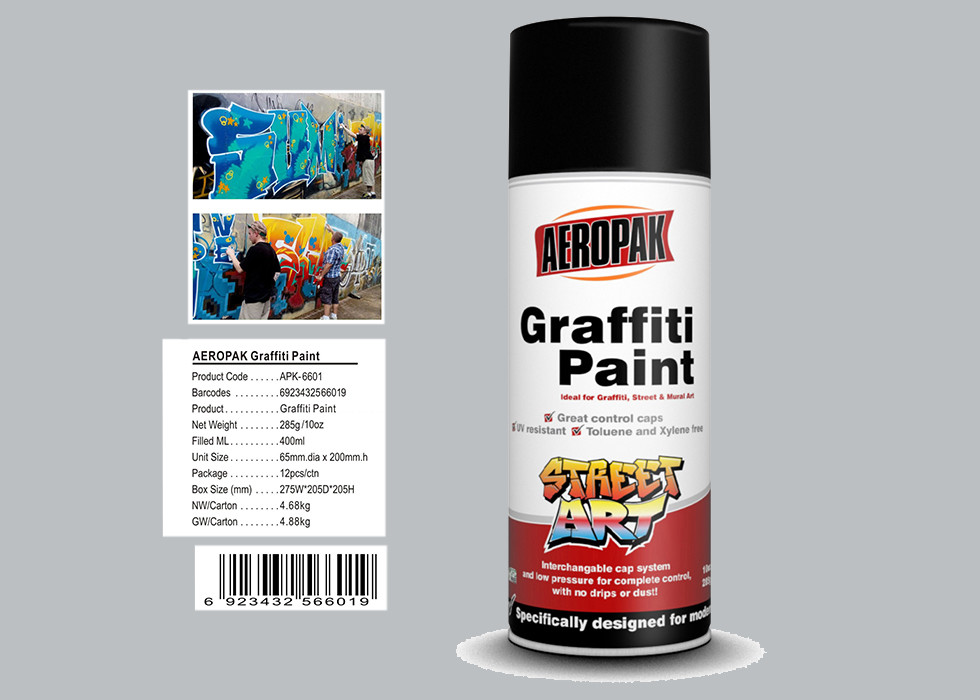 Wholesale 65mm Diameter Graffiti Wall Painting With Silver Grey Color APK-6601-16 from china suppliers