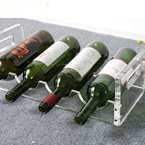 Wholesale Transparent PMMA Acrylic Wine Rack Stackable 18.9x8x4cm Size from china suppliers