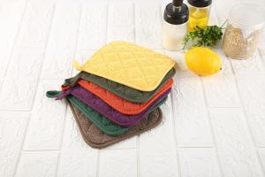 Wholesale Terry Cloth Hot Pot Holder Silver Coating Heat Resistant For Kitchen Bowl Dish from china suppliers
