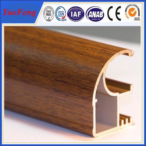 Buy cheap Wood finished aluminum extrusion profiles,aluminum window frames price for South from wholesalers