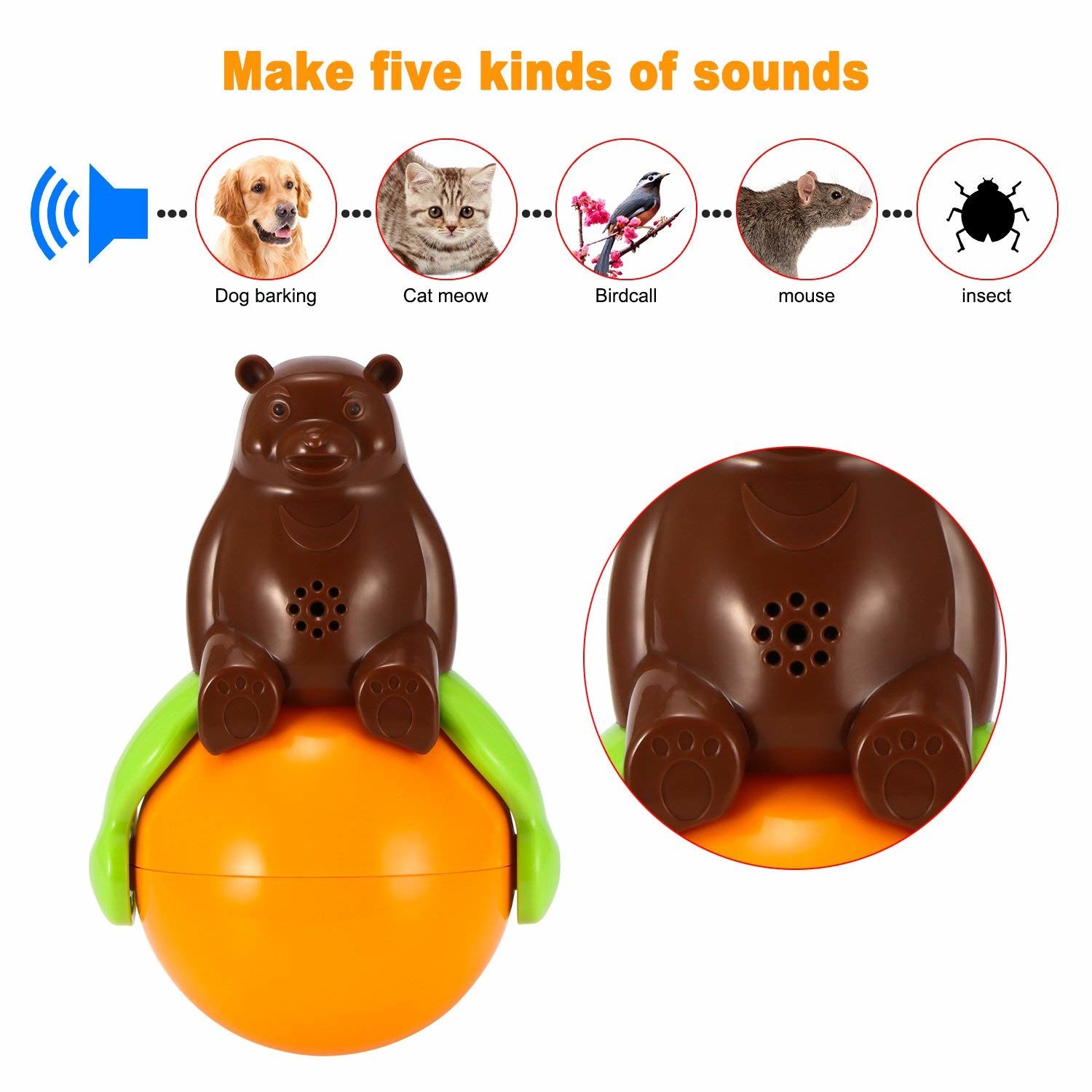 Wholesale Inventions Pet Tumbler Toy Sound And Light Ball five kinds of sounds from china suppliers