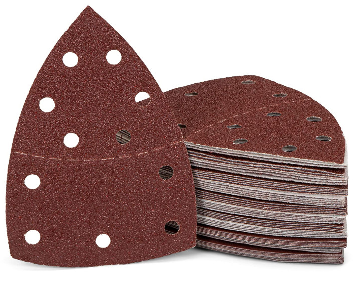 Buy cheap 100pcs Triangle Sanding Pads Sandpaper Hook and Loop Sanding Sheet for Wood from wholesalers