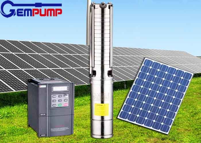 Wholesale 4 Inch Solar Borehole Pumps Agriculture Farm Solar Pump 2.3m3/H from china suppliers