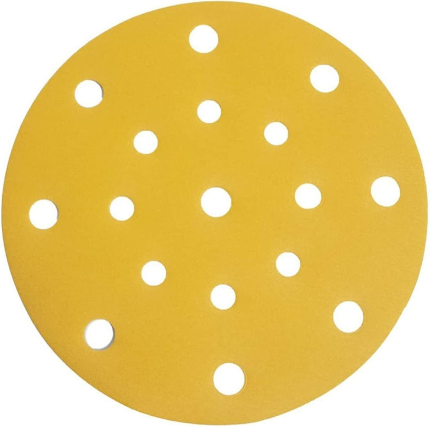 Sandpaper 6inch 17hole Gold Sanding Discs Finishing for Woodworking or Automotive