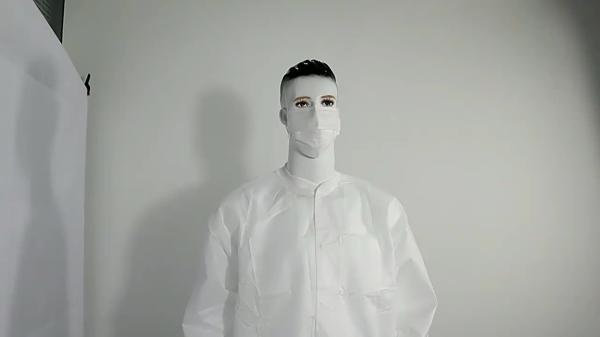 S&J Factory Price Lab Coat Waterproof Non Woven Disposable Lab Coat Hospital