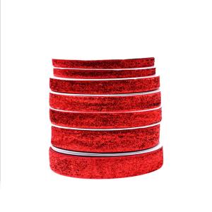 Wholesale Custom decorations craft polyester gift glitter ribbon from china suppliers