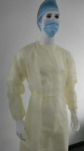 Disposable Nonwoven PP Isolation Gown Single Layer Factory Direct Price Light