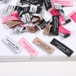 Garment Size Woven Folded Tagless Clothing Labels For Clothes Accessories