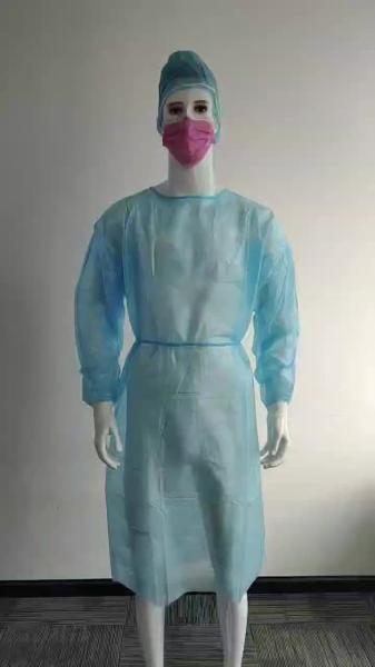 S&J Breathable and Flexible Disposable Non woven pp pe Medical Isolation Gown