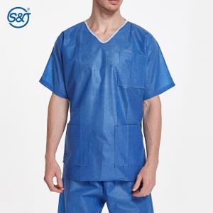 Wholesale SMS Short Sleeve Hospital Scrub Suit 60gsm Disposable Scrub Suits For Sale from china suppliers