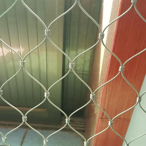 Balustrade Stainless Steel Cable Mesh Stainless Steel Wire Rope Mesh 76mmx76mmx3