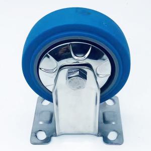 Wholesale Solid Rubber Tread Stainless Plate Caster Wheels 4 Inch 100mm from china suppliers