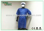 Dark Blue Disposable Medical Use Patient Gown / Disposable Isolation Gown For