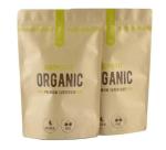 resealable zipper printed kraft paper stand up pouch powder packaging bags