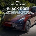 K136 Black Rose TPU Color Car Paint Protection Film Vinyl Wrap Sticker