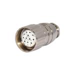150V M23 12p Solenoid Valve Connector PA66 Straight Assembly Signal Connectors