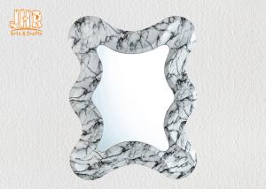 Wholesale Irregular Marbling Fiberglass Furniture Decorative Marble Framed Wall Mirror from china suppliers