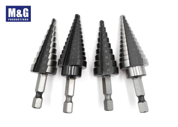 Hex Shank Drill Bits Straight Flute Step Drill For Metal Stainless Steel