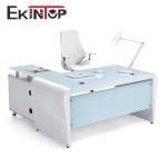 Ekintop Modern Office Glass Desk Durable For Officeworks OEM