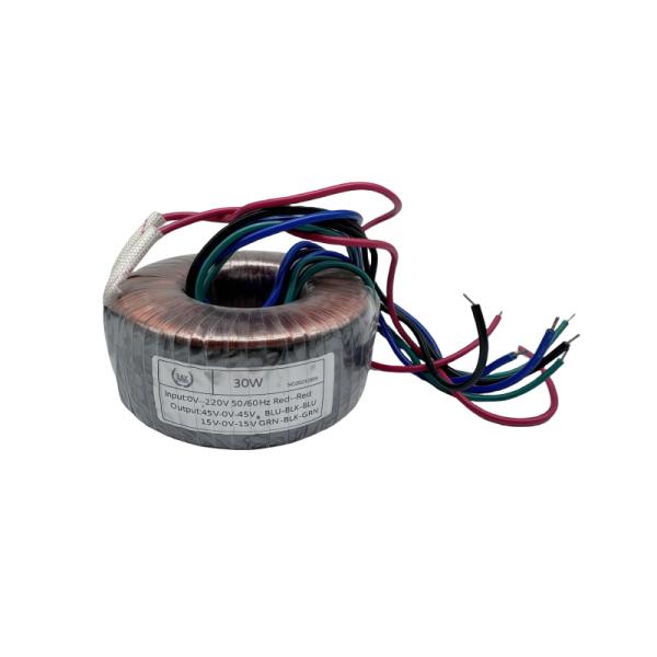 30W Toroidal Power Transformer 0-220V Input 36V 45V-0-45V 15V-0V-15V Output